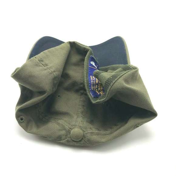 Alaska Elk Coyote Hunting Hat Cap Fitted Medium Olive Green Front Embroidery - Picture 6 of 9